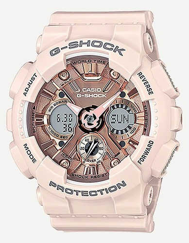 Reloj Casio G-shock Gmas120mf-4a Análogo Digital Rosa Color de la correa Rosa pálido
