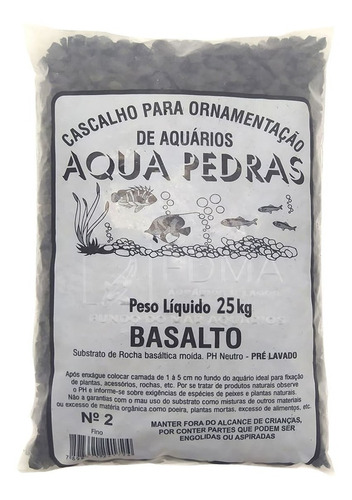 Cascalho * Basalto Nº2 Fino 25kg