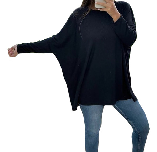 Imagen 1 de 8 de Remera Remeron Murcielago Mujer Talles Amplios Moda A09