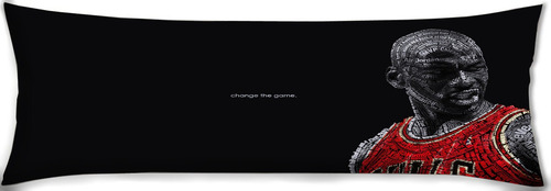 Cojin Almohada Larga Michael Jordan Change The Game 45x110cm Diseño De La Tela Lisa
