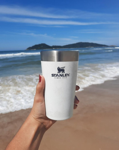 Imagem 6 de 9 de Copo Térmico Stanley Para Cerveja Branco Polar 473ml