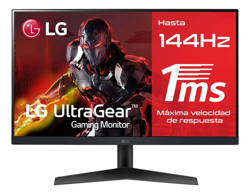 Monitor LG Ultragear 24 , 144hz, 1ms Freesync Premium, Negro