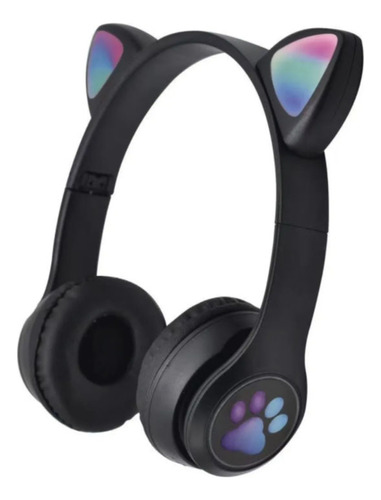 Audifonos Monster Cool Kids Bluetooth Cat Ears Black Color Negro