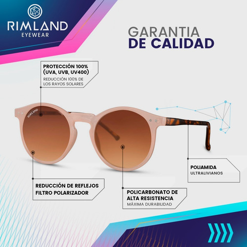 Imagen 5 de 7 de Anteojos De Sol Rimland Chula Rosa Nude