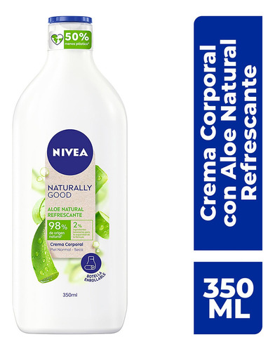 Crema Corporal Nivea Naturally Good Aloe Vera 350ml