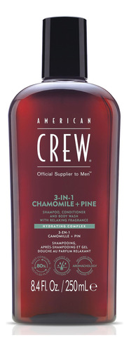 American Crew Champu, Acondicionador Y Gel De Bano 3 En 1 De