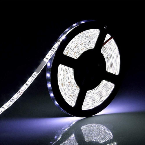 Imagen 2 de 2 de Tira De Led Interior Blanco Frio/calido 5mts 60 Led Y Fuente