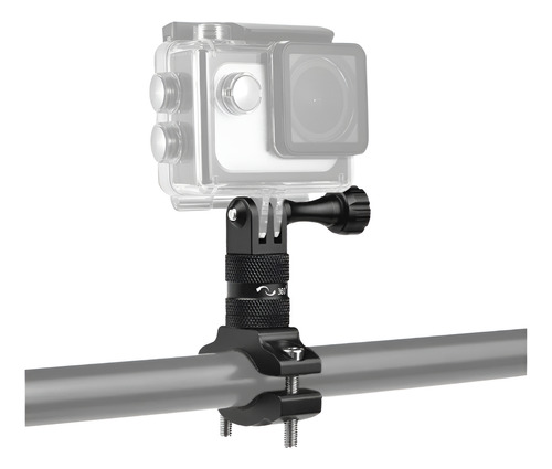 Soporte Manillar 360° Aluminio Bici Para Gopro 13 12 11 10 9 Negro