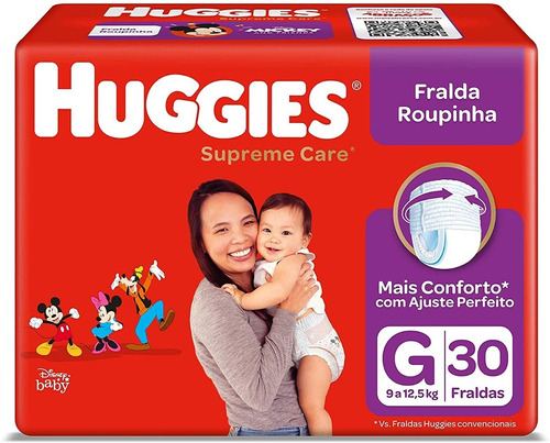 Fralda Infantil Huggies Roupsupcare30u G Gênero Sem gênero Tamanho Grande (G)