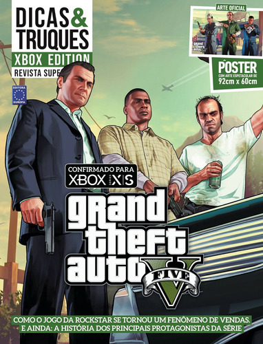 Superpôster Dicas e Truques Xbox Edition - Grand Theft Auto V, de a Europa. Editora Europa Ltda., capa mole em português, 2021