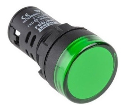 Luz Piloto Verde 22mm 220v Empaque 10 Unidades