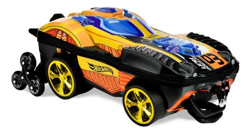 Mochila Escolar 3 D Hot Wheels Carrinho Dune A Soar Rodinha