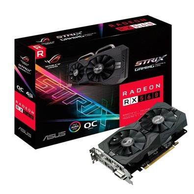 Placa De Vídeo Vga Amd Asus Radeon Rx 560 Gaming Rog Strix