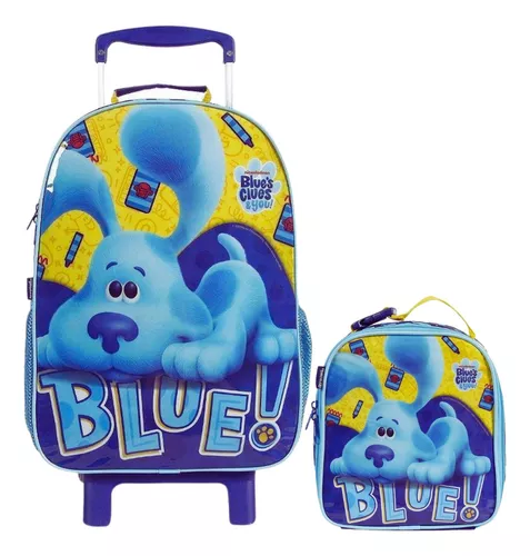 Kit Mochila de Rodinhas e Lancheira Dermiwill Brancoala Azul - Azul