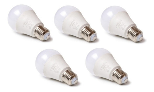 Lámparitas Led 11 W Pack X5 Blanco Frío Base E27 880lm T9