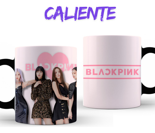 Taza De Blackpink | Mágica 3d Rosa Claro Black Pink