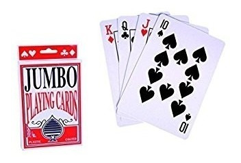 Jumbo Playing Cards 5,5 , Naipe Inglés 54 Cartas