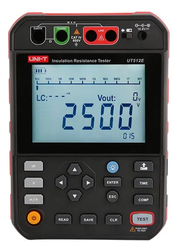 Megóhmetro Tester De Resistencia De Aislación Uni-t Ut512e