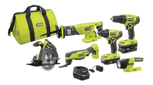 Ryobi P 18v One+ Kit Combinado De Iones De Litio (6 Herrami.