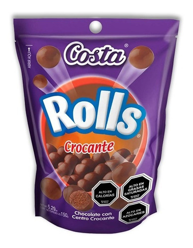 Chocolate Rolls Crocante 150gr Costa