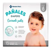 Comprar Pañales Unisex Members Mark 02890 Etapa 6 72 Pañales