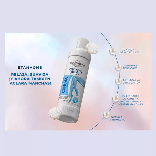 Fresca Pie 300ml Stanhome Loción Piernas Cansadas Concha Nácar