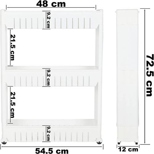 Organizadores De Cocina Baño Lavadero Mueble Carrito Carro P