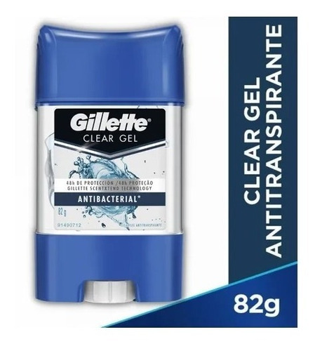 Desodorante Gillette Clear Gel Antibacterial 82 Gr