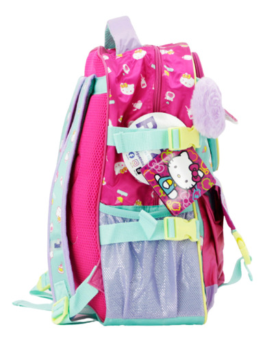 Mochila Escolar Primaria Hello Kitty De Ruz Multicolor Hello Kitty