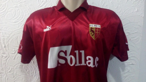 Camisa Metz França Oficial Bordô Puma G 1995 Colecão Antiga