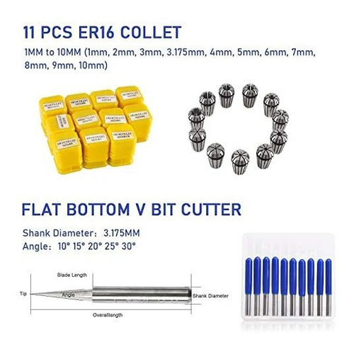 Kit Motor Husillo Cnc 500 Er16 Cepillado