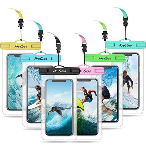 6 Pack Procase Universal Impermeable Phone Holder Pouch, Cel