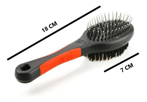 Imagem 2 de 5 de Escova Dupla Face P/ Pentear Renovar Pelo Pet Cachorro Gato