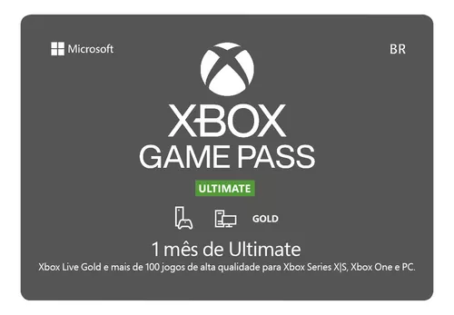 Xbox Game Pass Ultimate 1 Mês Código 25 Dígitos - Xbox One