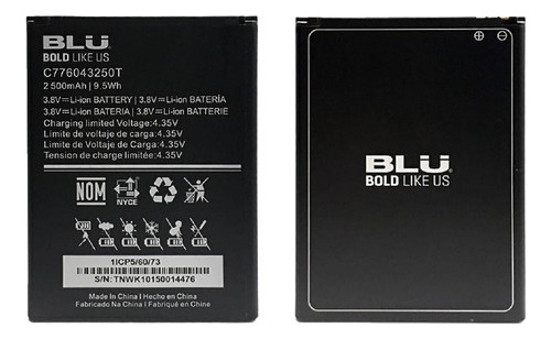 Batería Celular Blu Dash X Lt Original Usb Wifi Mp3 4g 3g Gb