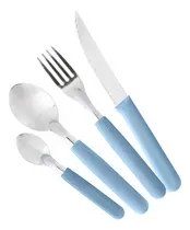 Comprar Set De Cubiertos Carol En Frasco X24 Pzas Areia Acero Inox
