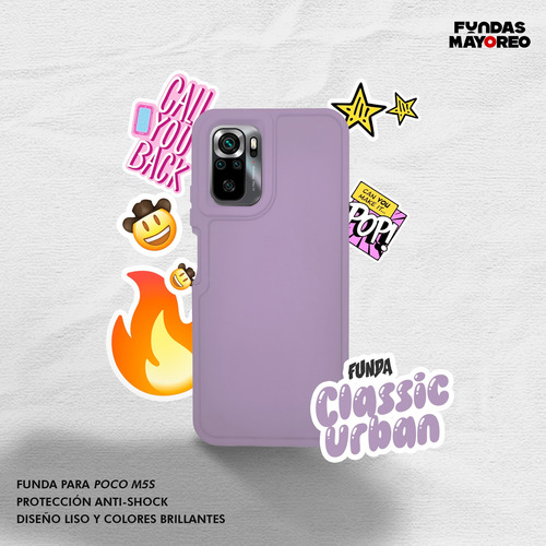 Funda Classic Urban Para Poco M5s Carcasa Para Celular Lila