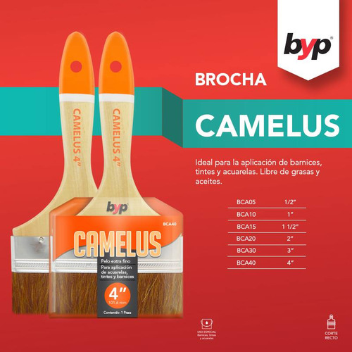 Brocha Camelus Pelo Extra Fino Barniz Acuarela 1 Byp