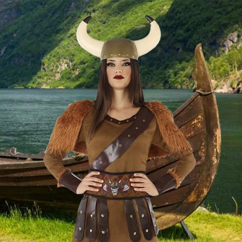 Gorro / Casco De Vikingo Grande - Cotillon Color Dorado