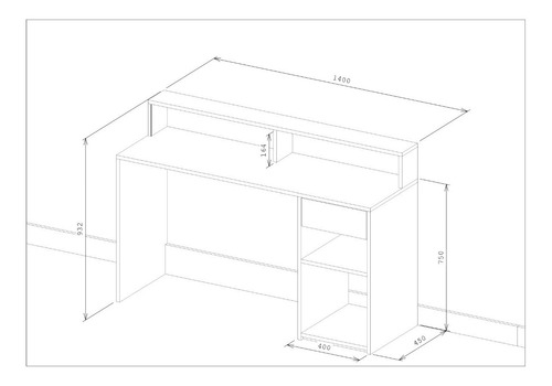 Imagen 5 de 5 de Escritorio Oficina Hogar Melamina Premium Pc