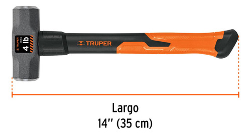 Marro Octagonal 4lb Mango De Fibra De Vidrio 14 Truper 16536