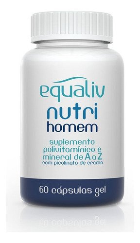 Kit Multivitamínico A A Z Equaliv de Nutri para hombre, 3 60 cápsulas. Sabor sin sabor
