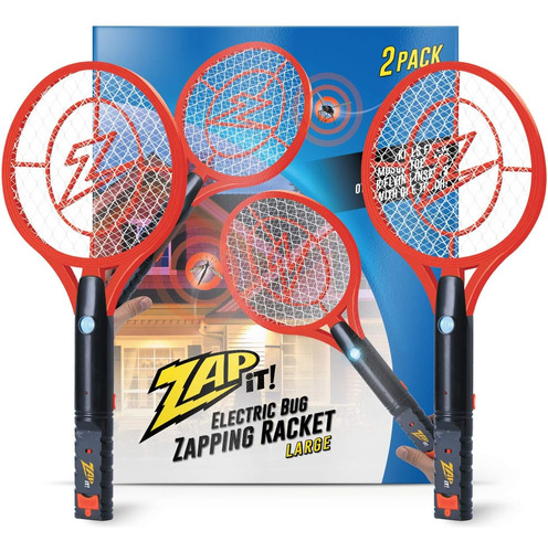 Zap It Bug Zapper - Raqueta Mata Mosquitos Recargable De 400