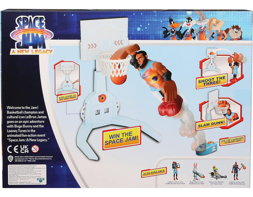 Space Jam: A New Legacy - Super Shoot & Dunk Juego con Figura de Lebron, Multicolor
