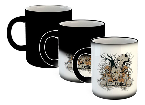 Taza Magica Welcome To The Dead Skulls Death