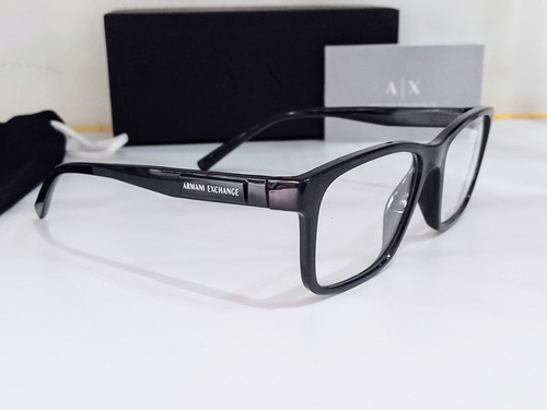 Lentes Armani Exchange Ax3114 Oftalmico Color 8158 Siny Black