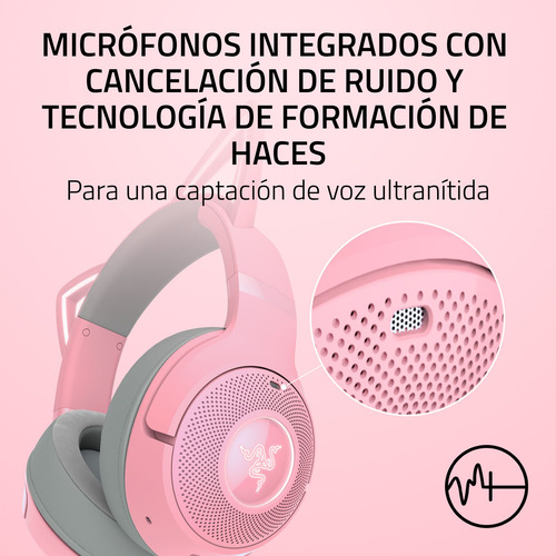 Razer Kraken Kitty V2 Bt - Quartz Edition - Wireless Bluetoo