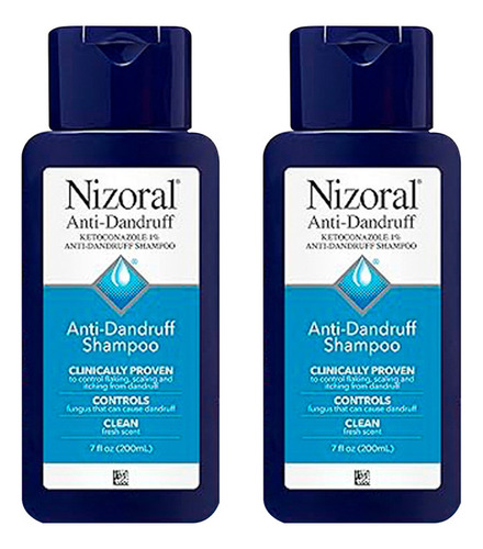 2 Shampoo Anticaspa Con 1% De Ketoconazol - Nizoral 200ml