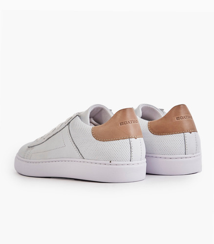 Imagen 3 de 4 de Zapatilla Boating Tanger Urbana De Cuero Blanco Hombre