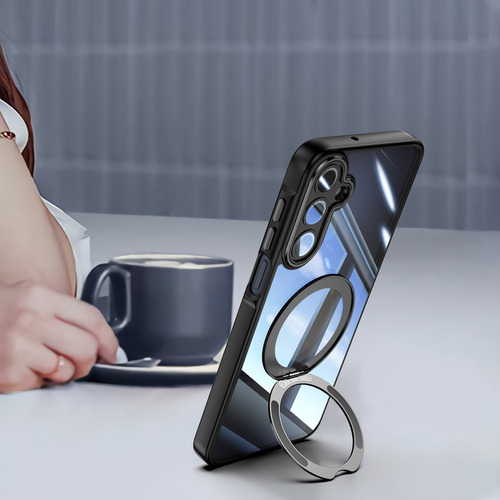 Funda Para Teléfono Samsung A56 A36 A26 A16 A06 5g 4g, Aleación De Aluminio, Protector De Lente Lte, Fuerte Anillo Giratorio Magnético Anticaída